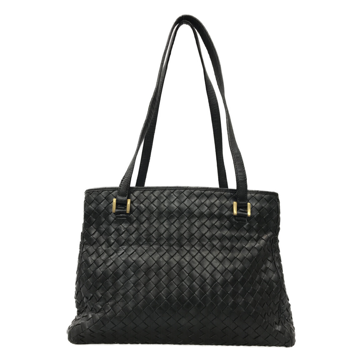 Bottega Veneta Intrecciato Woven Leather Tote Shoulder Bag Black